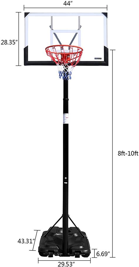 basketball ring height in feet|standard height of basketball rim.